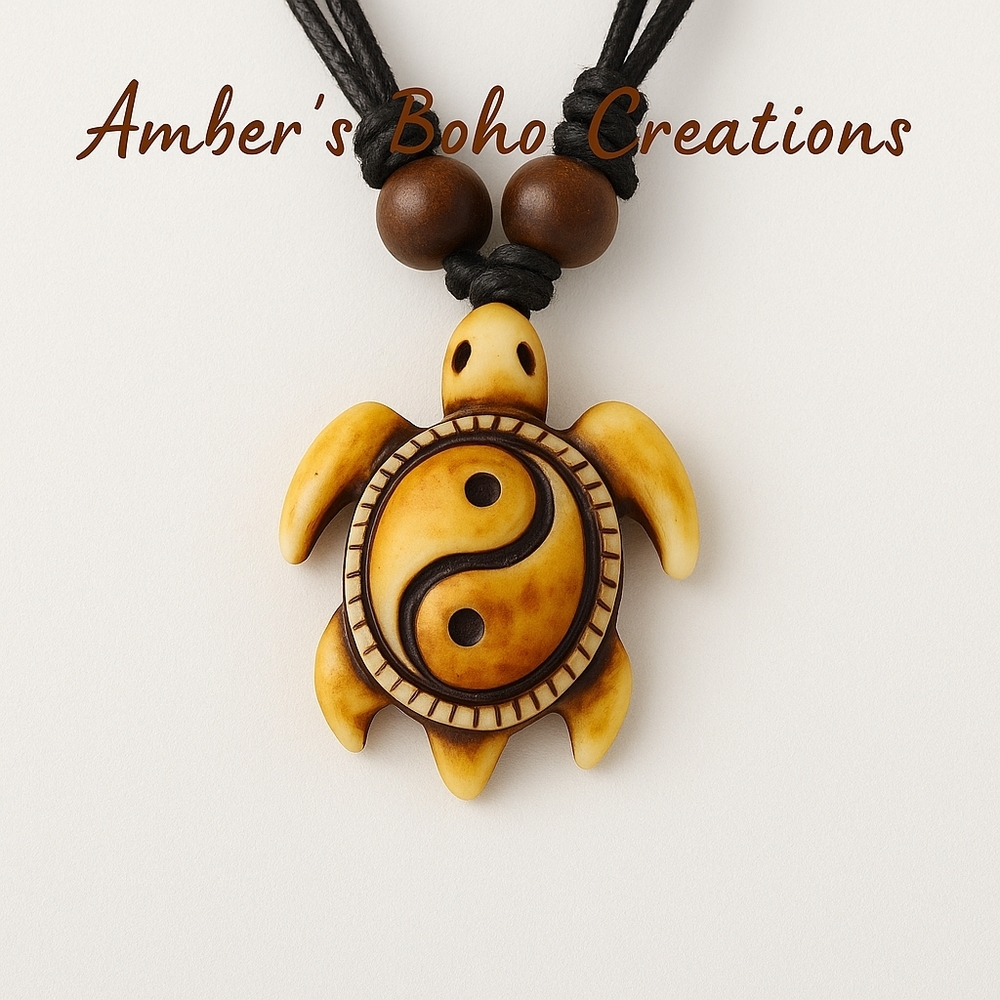 Boho Turtle Yon-Yang Necklace